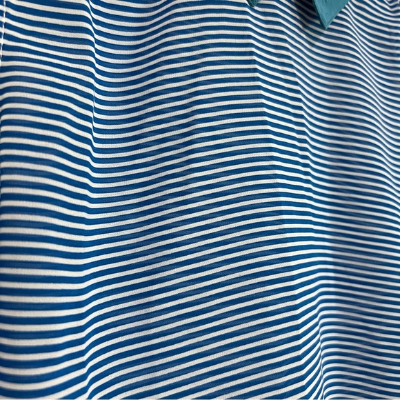 ModCloth Sheer Sleeveless Blue/White Stripe Blouse Pineapple Embroidery Size 1X - Picture 7 of 11